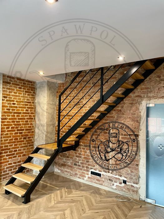 Schody stalowe loftowe na wymiar + balustrady | producent