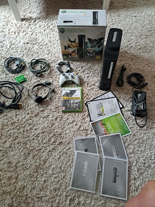 Xbox 360 Elite 120GB JASPER | Kompletny zestaw w oryginalnym pudełku + gry