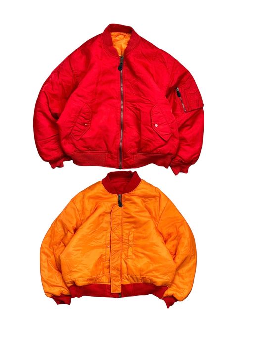 Bomber Jacket MA 1 Flyer’s Intermediate Nylon Vintage 90’s Dwustronna
