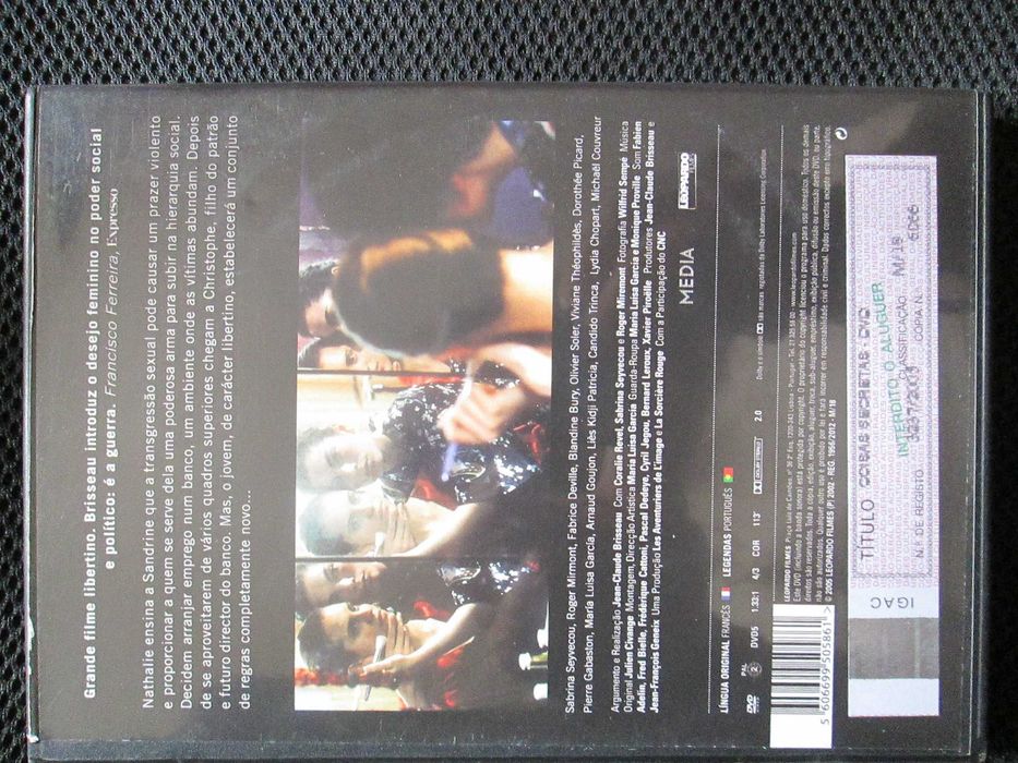 DVD Coisas Secretas, de Jean-Claude Brisseau