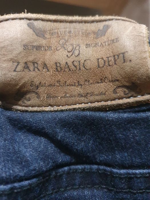 Ciemne jeansy dziewczęce ZARA BASIC DEPT.