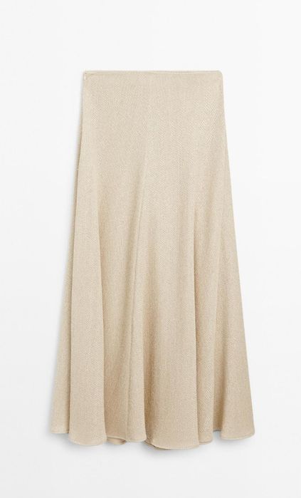 Юбка Massimo Dutti с соломенным эффектом