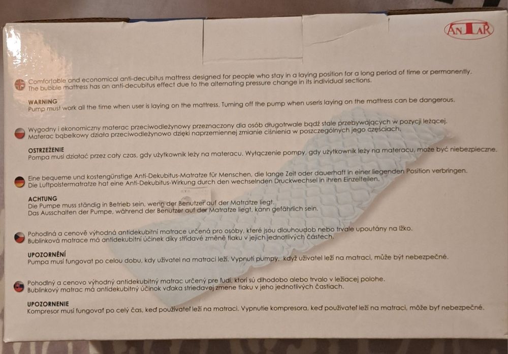 Materac przeciwodleżynowy nowy