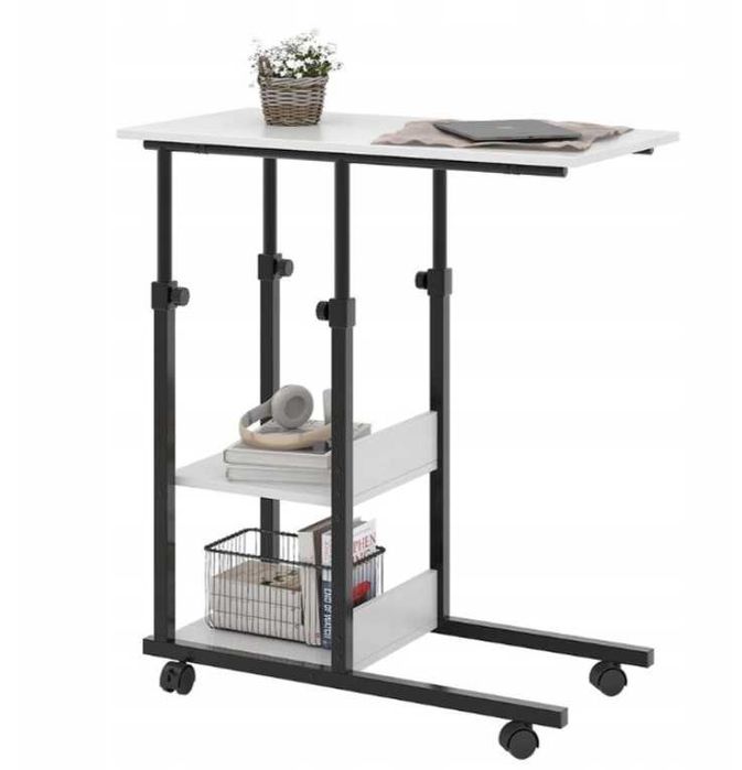 Stolik jeżdżący boczny prostokątny do salonu nowoczesny vicco