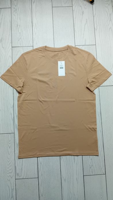 Nowy! Oryginalny 4F T-shirt L męski beżowy z małym beżowym logo (510)