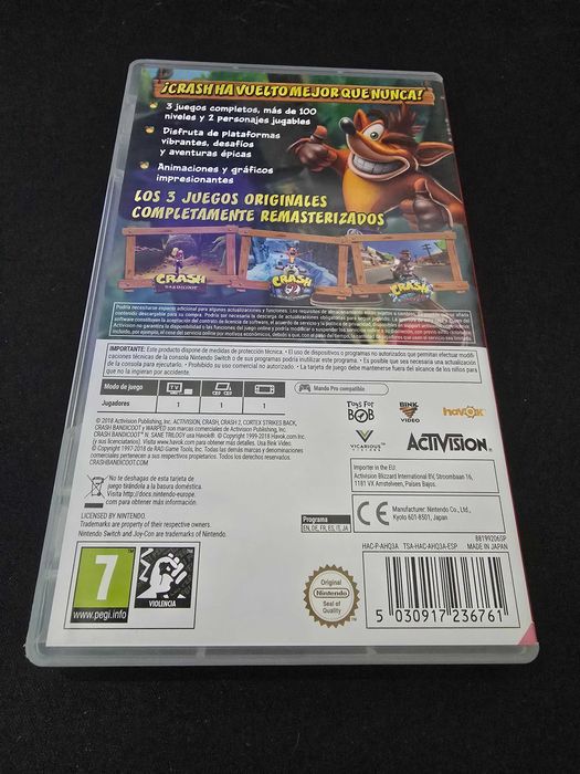 Crash Bandicoot N. Sane Trilogy Nintento Switch