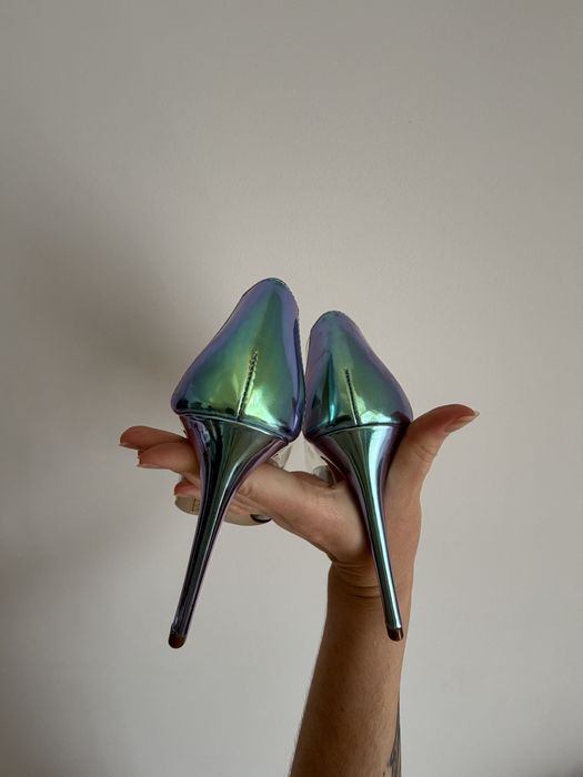 Buty na obcasie transparentne rozmiar 38 mermaid holograficzne