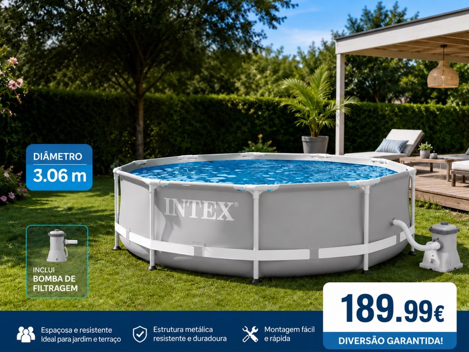 Piscina com bomba - ultimas 5 unidades em stock