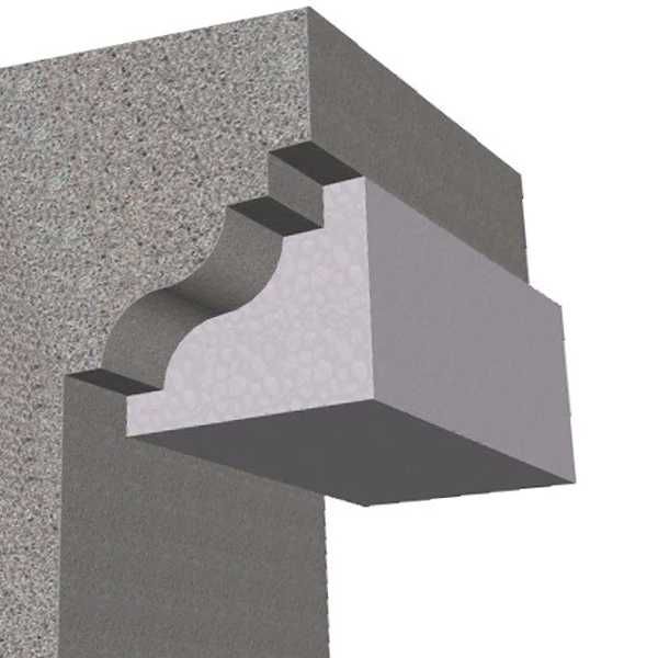 Molde cornijas para cofragem betão em esferovite modelo P2