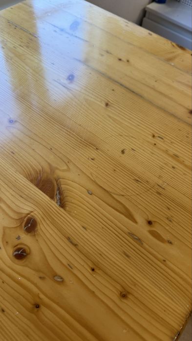 Mesa com tampo de madeira60*60
