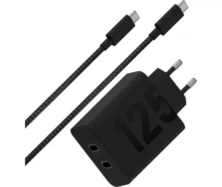 Комплект зарядного MOTOROLA 125W GaN 2С + кабель 2m (PG38C06632)