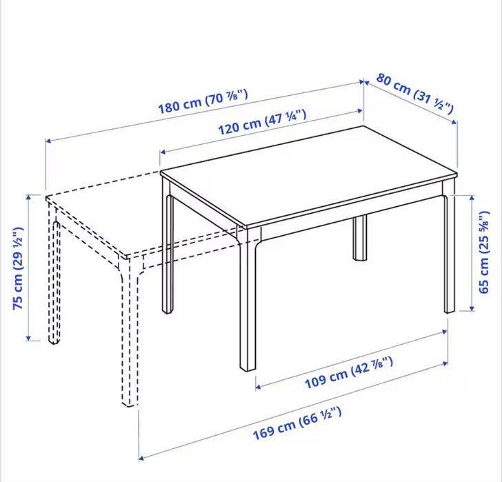 Mesa cor de carvalho e 4 cadeira