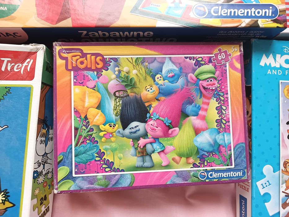 Zestaw puzzli, gier,, polecam, używane, ładne