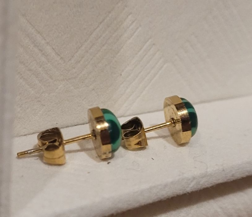 Kolczyki wkrętki zielone