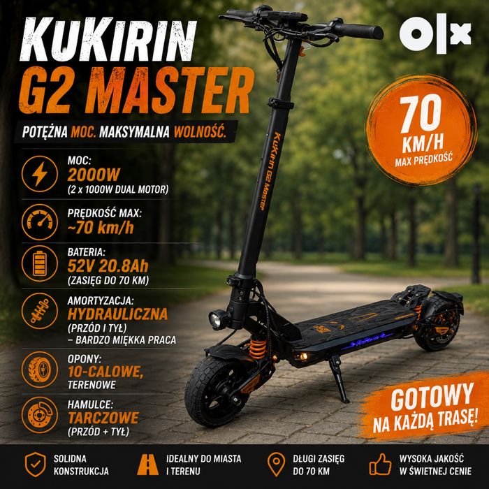 Kukirin g2 master 70 km/h 1600 przebieg
