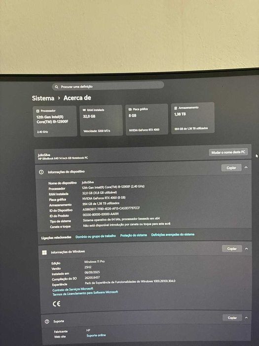 PC Gaming Completo – Intel i9 | RTX 4060 | 32GB RAM