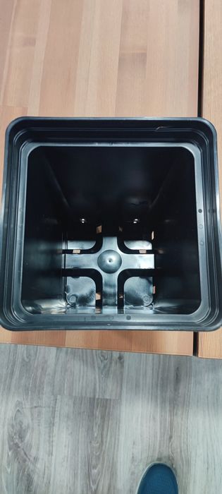 Lote 6 Vasos Plástico Preto 5L Novos
