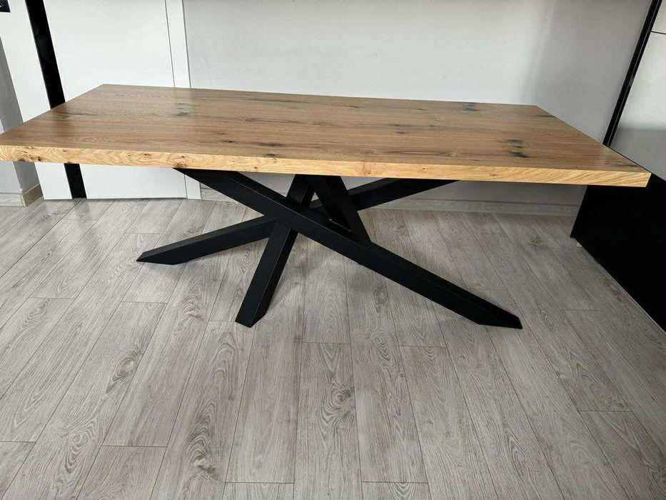 Nowoczesny stol loftowy debowy