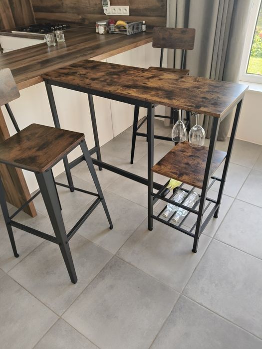 Stół barowy industrialny barek LOFT rustykalny