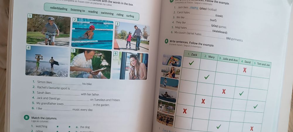 Caderno atividades Inglês. Fichas  5 Ano.