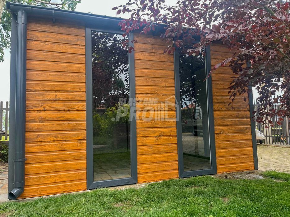 Schowek - Domek Ogrodowy 3x3m -dach dwuspadowy w przód - rynny GP566