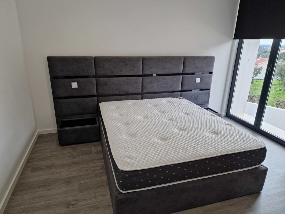 Cama de Casal Estofada - Fabricamos todas medidas, materiais e cores