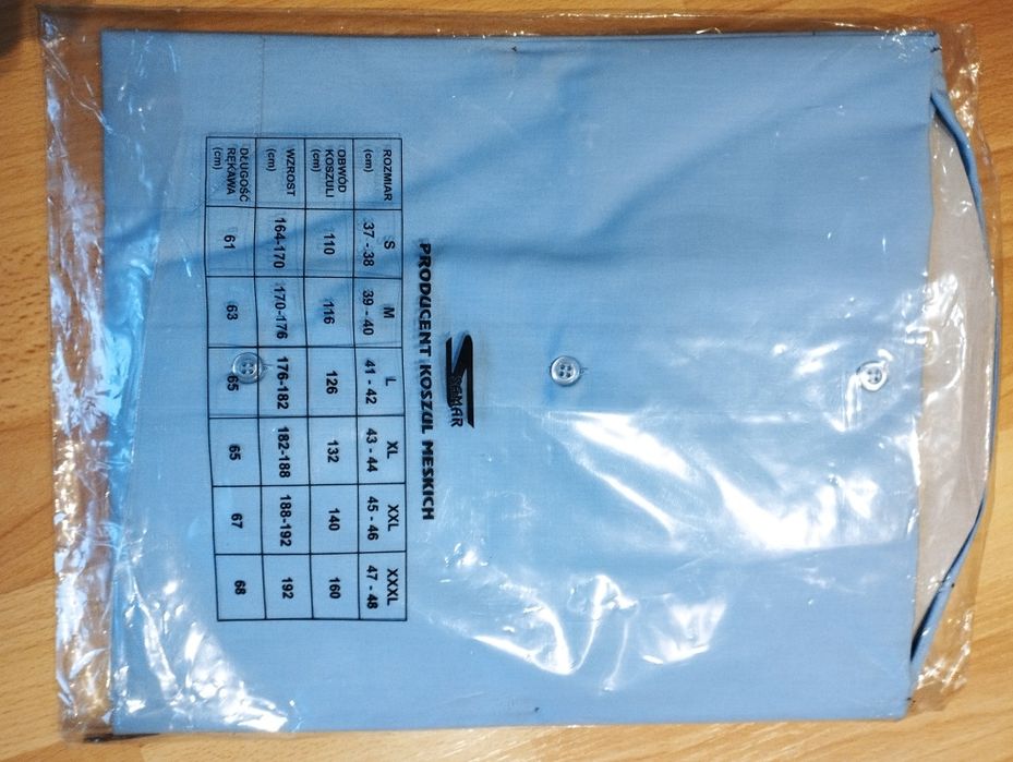 Koszula męska niebieska nowa,rozmiar XL