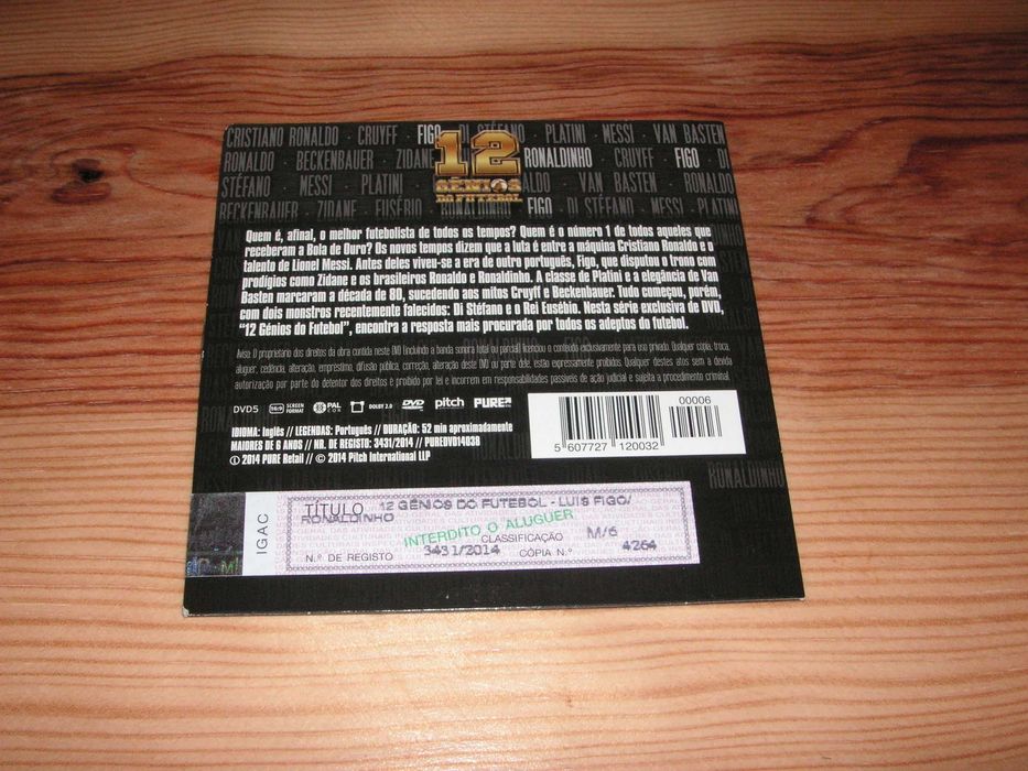 DVD ´S 12 Génios do Futebol  - Colecção Completa (Selados)