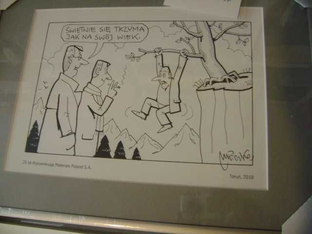 Starocie z PRL - Obraz Andrzeja Mleczki = na prezent urodzinowy TANIO