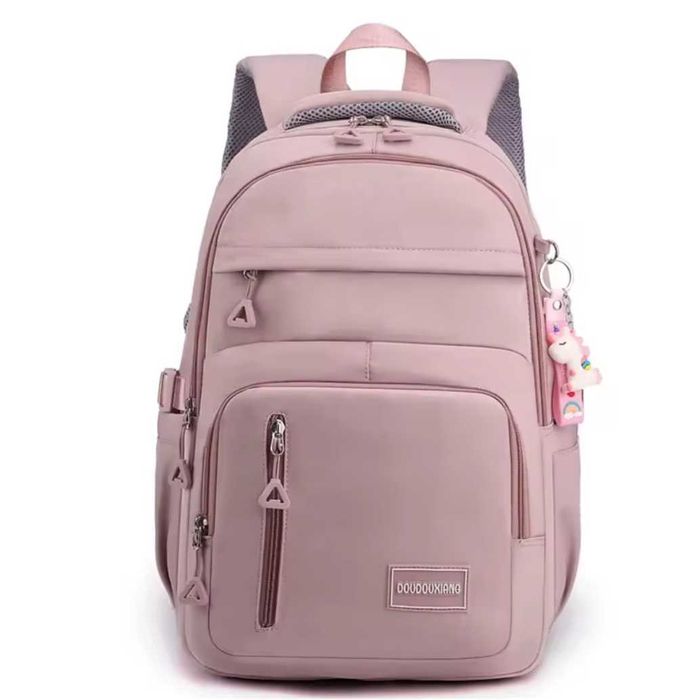 Plecak szkolny różowy tornister miejski o dużej pojemności