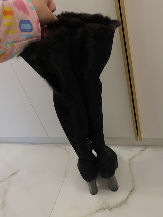 Чоботи  зимові замшеві