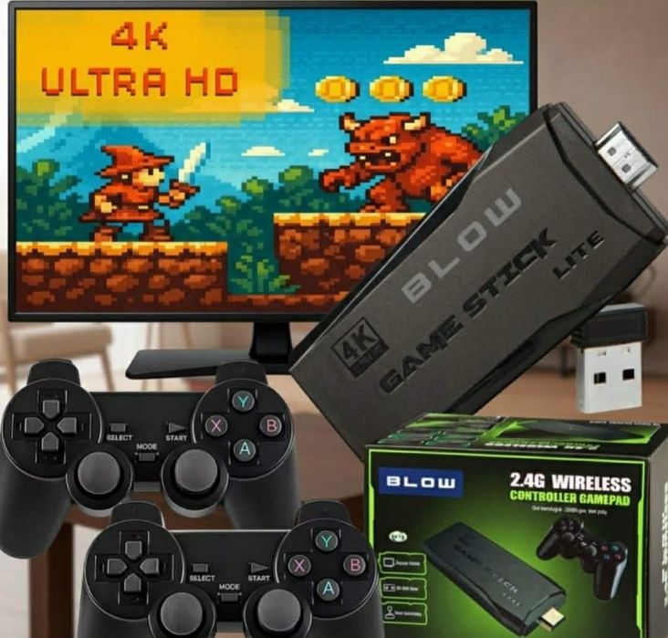Gra Telewizyjna Mini Retro Konsola Hdmi Bezprzewodowa z 2 Pady Konsola