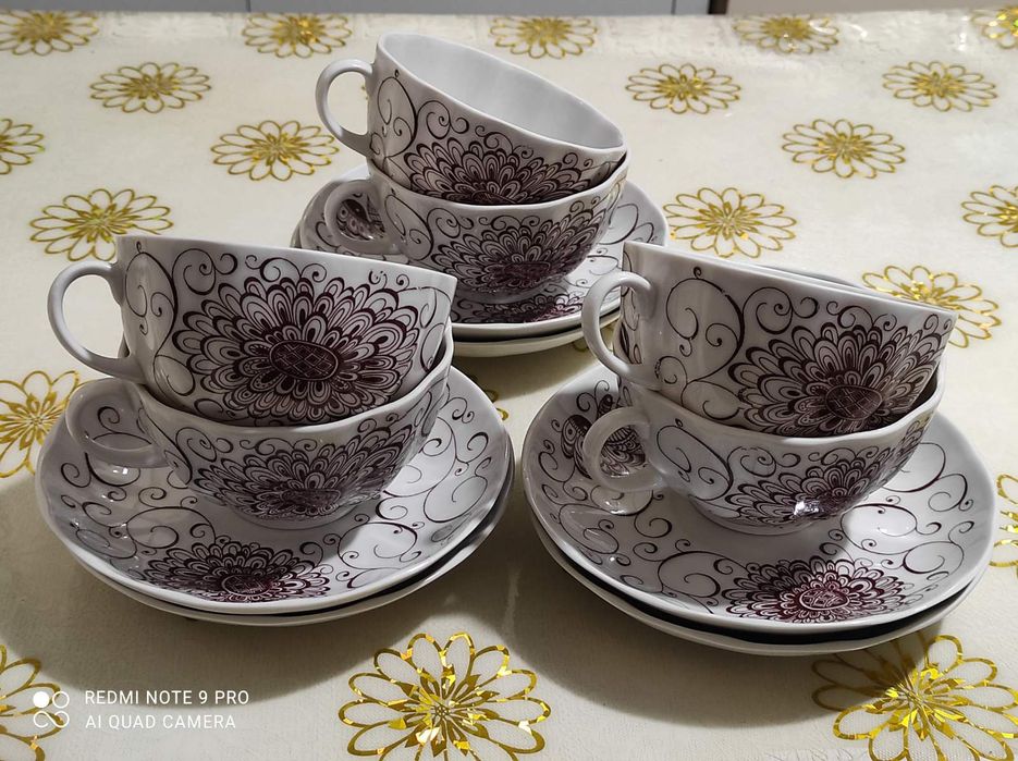 Набор из 6 чайных пар ЛФЗ " Жар- птица"