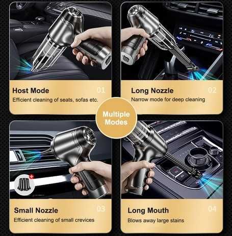 Aspirador / Soprador Filtro Lavável 95000PA P/Carro , Autocaravana