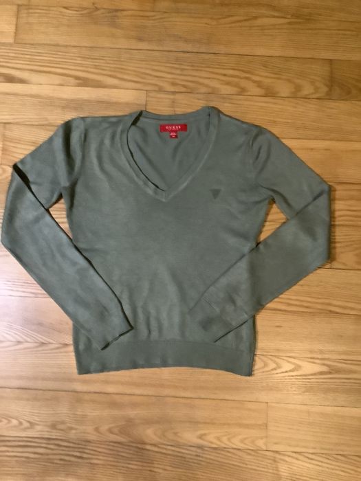 Guess bluzka sweterek damski zielony khaki 34 XS 36 S