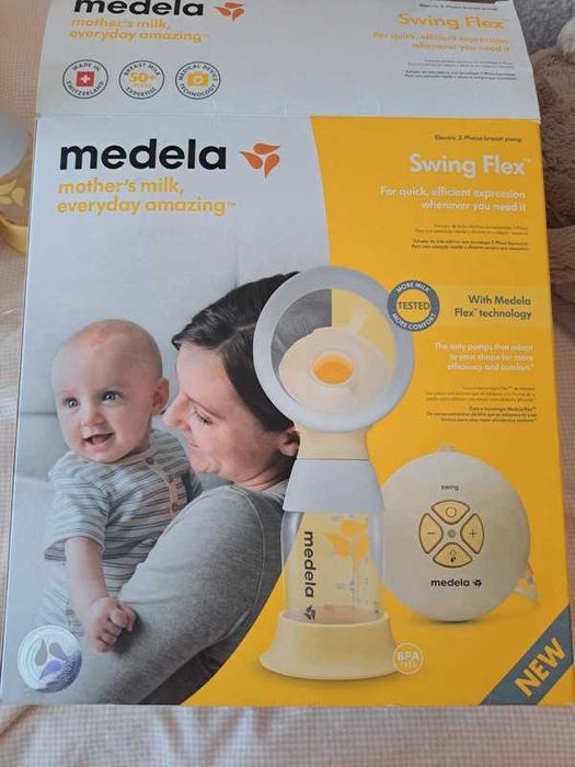 Conjunto extrator de leite elétrico Swing Flex da medela.