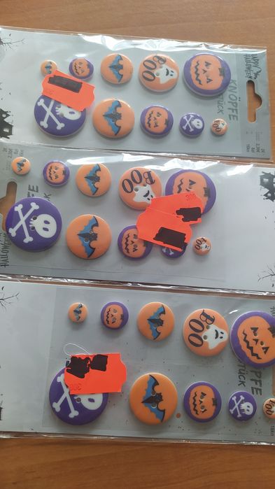 Zestaw gadżetów na halloween naklejki na ścianę