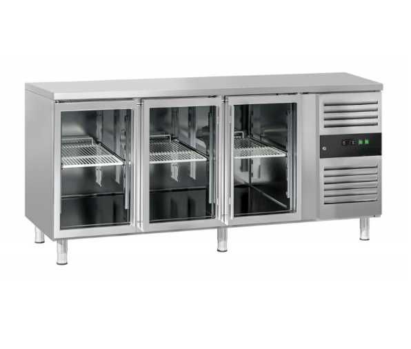 Bancada Refrigerada 3 Portas em Vidro - NOVA