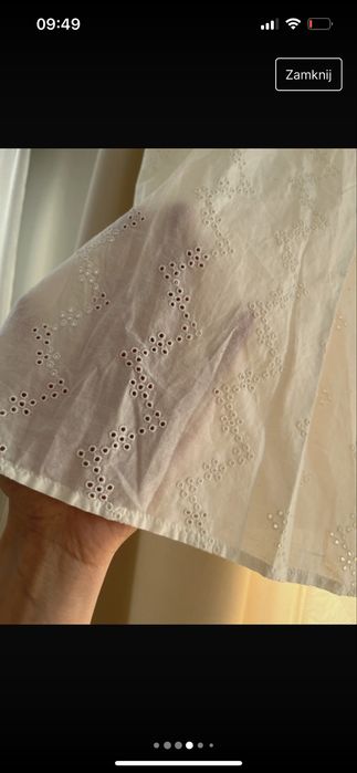 EDC by Esprit top bluzka ażurowa haftowana Boho