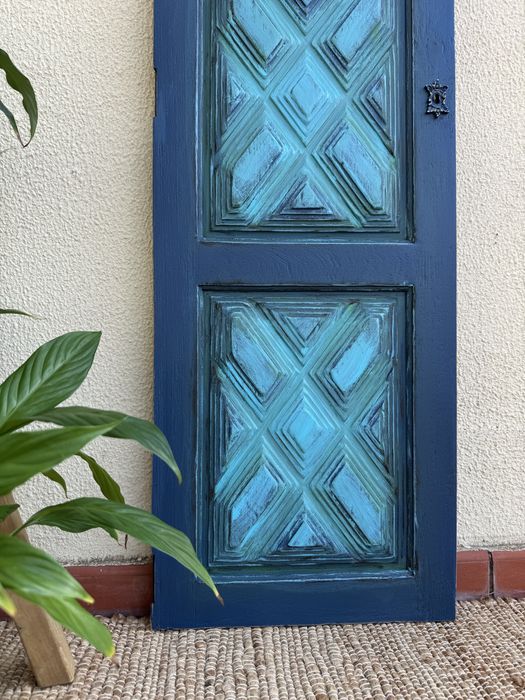 Porta de madeira antiga para decoração 138x40cm