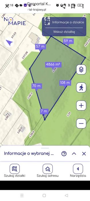 Działka leśna Kazuń Bielany /czeczotki