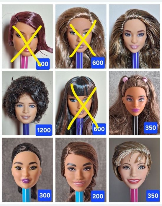 Голова Барбі, Кен, Дефа Люсі, Defa, Barbie для гібридизації, всі нові
