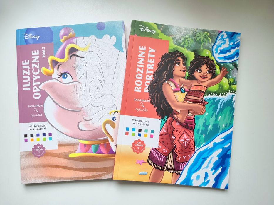 2 x kolorowanka antystresowa art therapy Disney: Iluzje optyczne t. 3, Rodzinne portrety