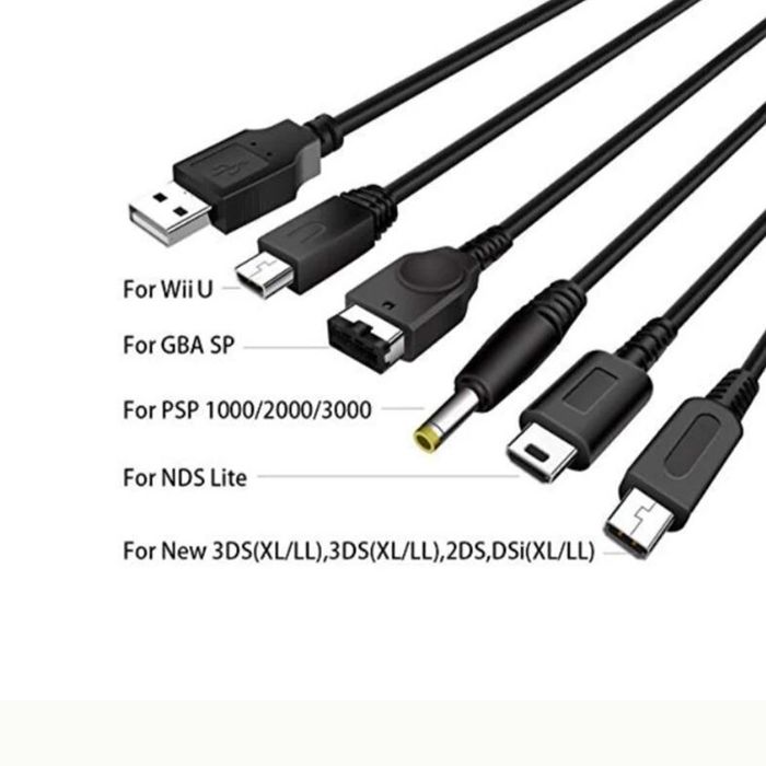 Cabo carregador universal Playstation Nintendo ( PSP 3DS 2DS DS Wii U)