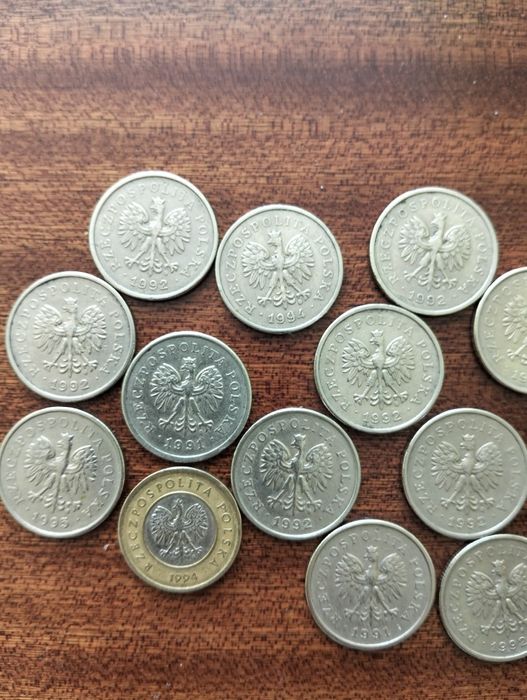 Kolekcja starych monet od 1991 do -1995