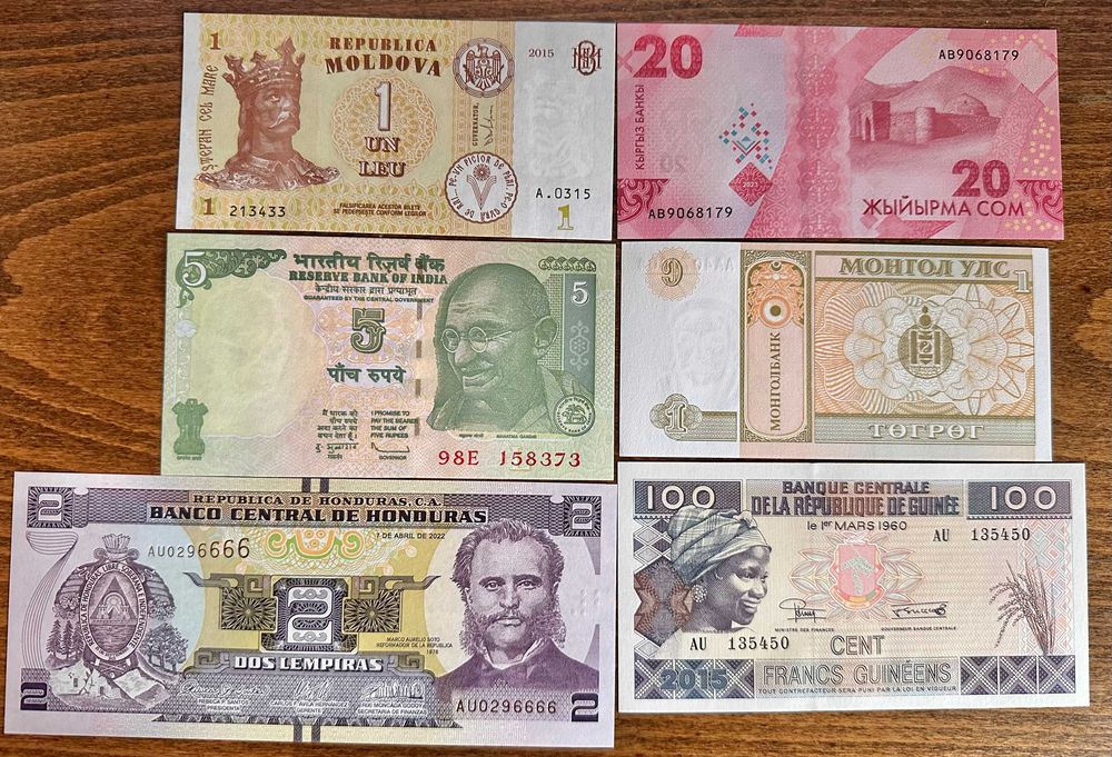 LOTE DE 40 NOTAS NOVAS DE TODO O MUNDO - TODAS UNC