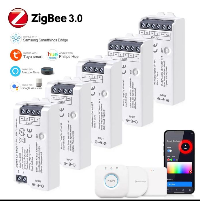 Controlador Fita Led CCT Dual White Zigbee