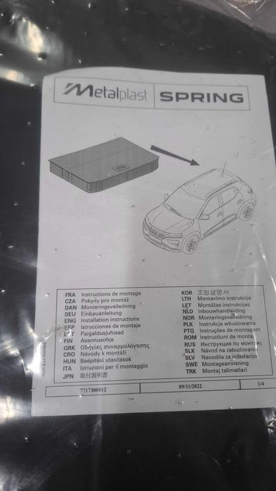 Porta objetos para a mala Dacia spring