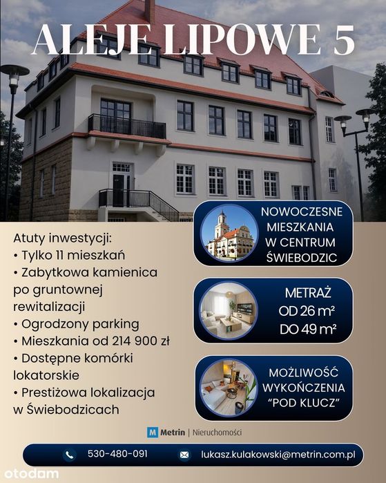 2 pokojowe mieszkanie z balkonem w odnowionej kamienicy