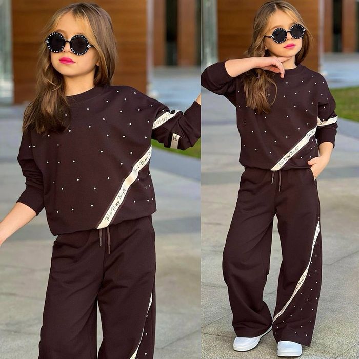 Костюм для дівчинки весна з камінчиками 5,6,7,8,11,12,13